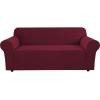 imageHVERSAILTEX Wing Chair Slipcover Chair Covers for Wingback Chairs Wingback Chair Covers Slipcovers 1 Piece Stretch Sofa Cover Furniture Protector Soft Spandex Jacquard Checked Pattern ChocolateWineBurgundy