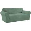 imageHVERSAILTEX Wing Chair Slipcover Chair Covers for Wingback Chairs Wingback Chair Covers Slipcovers 1 Piece Stretch Sofa Cover Furniture Protector Soft Spandex Jacquard Checked Pattern TaupeLoden Frost