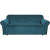 imageHVERSAILTEX Wingback Chair Covers Velvet Plush Wing Chair Slipcover 1 Piece High Stretch Wing Back Chair Slipcovers Sofa Cover Furniture Cover with Elastic Bottom CamelDeep Teal