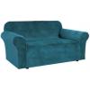 imageHVERSAILTEX Wingback Chair Covers Velvet Plush Wing Chair Slipcover 1 Piece High Stretch Wing Back Chair Slipcovers Sofa Cover Furniture Cover with Elastic Bottom CamelDeep Teal