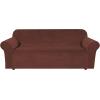 imageHVERSAILTEX Wingback Chair Covers Velvet Plush Wing Chair Slipcover 1 Piece High Stretch Wing Back Chair Slipcovers Sofa Cover Furniture Cover with Elastic Bottom CamelBurnt Brick