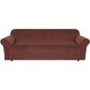 imageHVERSAILTEX Wingback Chair Covers Velvet Plush Wing Chair Slipcover 1 Piece High Stretch Wing Back Chair Slipcovers Sofa Cover Furniture Cover with Elastic Bottom CamelBurnt Brick