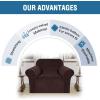 imageHVERSAILTEX Wingback Chair Covers Velvet Plush Wing Chair Slipcover 1 Piece High Stretch Wing Back Chair Slipcovers Sofa Cover Furniture Cover with Elastic Bottom CamelChocolate