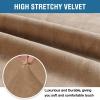 imageHVERSAILTEX Wingback Chair Covers Velvet Plush Wing Chair Slipcover 1 Piece High Stretch Wing Back Chair Slipcovers Sofa Cover Furniture Cover with Elastic Bottom CamelCamel