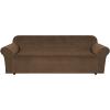imageHVERSAILTEX Wingback Chair Covers Velvet Plush Wing Chair Slipcover 1 Piece High Stretch Wing Back Chair Slipcovers Sofa Cover Furniture Cover with Elastic Bottom CamelBronze Brown