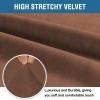 imageHVERSAILTEX Wingback Chair Covers Velvet Plush Wing Chair Slipcover 1 Piece High Stretch Wing Back Chair Slipcovers Sofa Cover Furniture Cover with Elastic Bottom CamelCaramel