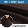 imageHVERSAILTEX Wingback Chair Covers Velvet Plush Wing Chair Slipcover 1 Piece High Stretch Wing Back Chair Slipcovers Sofa Cover Furniture Cover with Elastic Bottom CamelChocolate