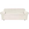 imageHVERSAILTEX Wingback Chair Covers Velvet Plush Wing Chair Slipcover 1 Piece High Stretch Wing Back Chair Slipcovers Sofa Cover Furniture Cover with Elastic Bottom CamelPorcelain