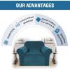 imageHVERSAILTEX Wingback Chair Covers Velvet Plush Wing Chair Slipcover 1 Piece High Stretch Wing Back Chair Slipcovers Sofa Cover Furniture Cover with Elastic Bottom CamelDeep Teal