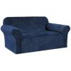 imageHVERSAILTEX Wingback Chair Covers Velvet Plush Wing Chair Slipcover 1 Piece High Stretch Wing Back Chair Slipcovers Sofa Cover Furniture Cover with Elastic Bottom CamelNavy