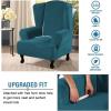 imageHVERSAILTEX Wingback Chair Covers Velvet Plush Wing Chair Slipcover 1 Piece High Stretch Wing Back Chair Slipcovers Sofa Cover Furniture Cover with Elastic Bottom CamelDeep Teal