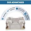 imageHVERSAILTEX Wingback Chair Covers Velvet Plush Wing Chair Slipcover 1 Piece High Stretch Wing Back Chair Slipcovers Sofa Cover Furniture Cover with Elastic Bottom CamelOatmeal
