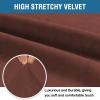 imageHVERSAILTEX Wingback Chair Covers Velvet Plush Wing Chair Slipcover 1 Piece High Stretch Wing Back Chair Slipcovers Sofa Cover Furniture Cover with Elastic Bottom CamelBurnt Brick