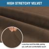 imageHVERSAILTEX Wingback Chair Covers Velvet Plush Wing Chair Slipcover 1 Piece High Stretch Wing Back Chair Slipcovers Sofa Cover Furniture Cover with Elastic Bottom CamelBronze Brown