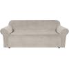 imageHVERSAILTEX Wingback Chair Covers Velvet Plush Wing Chair Slipcover 1 Piece High Stretch Wing Back Chair Slipcovers Sofa Cover Furniture Cover with Elastic Bottom CamelFrench Oak