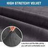 imageHVERSAILTEX Wingback Chair Covers Velvet Plush Wing Chair Slipcover 1 Piece High Stretch Wing Back Chair Slipcovers Sofa Cover Furniture Cover with Elastic Bottom CamelCharcoal Gray