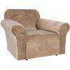 imageHVERSAILTEX Wingback Chair Covers Velvet Plush Wing Chair Slipcover 1 Piece High Stretch Wing Back Chair Slipcovers Sofa Cover Furniture Cover with Elastic Bottom CamelCamel