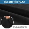imageHVERSAILTEX Wingback Chair Covers Velvet Plush Wing Chair Slipcover 1 Piece High Stretch Wing Back Chair Slipcovers Sofa Cover Furniture Cover with Elastic Bottom CamelJet Black