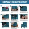 imageHVERSAILTEX Wingback Chair Covers Velvet Plush Wing Chair Slipcover 1 Piece High Stretch Wing Back Chair Slipcovers Sofa Cover Furniture Cover with Elastic Bottom CamelDeep Teal