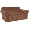 imageHVERSAILTEX Wingback Chair Covers Velvet Plush Wing Chair Slipcover 1 Piece High Stretch Wing Back Chair Slipcovers Sofa Cover Furniture Cover with Elastic Bottom CamelCaramel