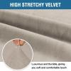 imageHVERSAILTEX Wingback Chair Covers Velvet Plush Wing Chair Slipcover 1 Piece High Stretch Wing Back Chair Slipcovers Sofa Cover Furniture Cover with Elastic Bottom CamelFrench Oak