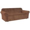 imageHVERSAILTEX Wingback Chair Covers Velvet Plush Wing Chair Slipcover 1 Piece High Stretch Wing Back Chair Slipcovers Sofa Cover Furniture Cover with Elastic Bottom CamelCaramel