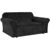 imageHVERSAILTEX Wingback Chair Covers Velvet Plush Wing Chair Slipcover 1 Piece High Stretch Wing Back Chair Slipcovers Sofa Cover Furniture Cover with Elastic Bottom CamelJet Black