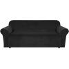 imageHVERSAILTEX Wingback Chair Covers Velvet Plush Wing Chair Slipcover 1 Piece High Stretch Wing Back Chair Slipcovers Sofa Cover Furniture Cover with Elastic Bottom CamelJet Black
