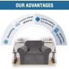imageHVERSAILTEX Wingback Chair Covers Velvet Plush Wing Chair Slipcover 1 Piece High Stretch Wing Back Chair Slipcovers Sofa Cover Furniture Cover with Elastic Bottom CamelCharcoal Gray
