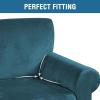imageHVERSAILTEX Wingback Chair Covers Velvet Plush Wing Chair Slipcover 1 Piece High Stretch Wing Back Chair Slipcovers Sofa Cover Furniture Cover with Elastic Bottom CamelDeep Teal