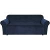 imageHVERSAILTEX Wingback Chair Covers Velvet Plush Wing Chair Slipcover 1 Piece High Stretch Wing Back Chair Slipcovers Sofa Cover Furniture Cover with Elastic Bottom CamelNavy