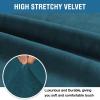 imageHVERSAILTEX Wingback Chair Covers Velvet Plush Wing Chair Slipcover 1 Piece High Stretch Wing Back Chair Slipcovers Sofa Cover Furniture Cover with Elastic Bottom CamelDeep Teal
