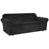 imageHVERSAILTEX Wingback Chair Covers Velvet Plush Wing Chair Slipcover 1 Piece High Stretch Wing Back Chair Slipcovers Sofa Cover Furniture Cover with Elastic Bottom CamelJet Black