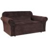 imageHVERSAILTEX Wingback Chair Covers Velvet Plush Wing Chair Slipcover 1 Piece High Stretch Wing Back Chair Slipcovers Sofa Cover Furniture Cover with Elastic Bottom CamelChocolate