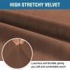 imageHVERSAILTEX Wingback Chair Covers Velvet Plush Wing Chair Slipcover 1 Piece High Stretch Wing Back Chair Slipcovers Sofa Cover Furniture Cover with Elastic Bottom CamelCaramel