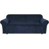 imageHVERSAILTEX Wingback Chair Covers Velvet Plush Wing Chair Slipcover 1 Piece High Stretch Wing Back Chair Slipcovers Sofa Cover Furniture Cover with Elastic Bottom CamelNavy