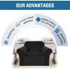 imageHVERSAILTEX Wingback Chair Covers Velvet Plush Wing Chair Slipcover 1 Piece High Stretch Wing Back Chair Slipcovers Sofa Cover Furniture Cover with Elastic Bottom CamelJet Black
