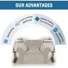 imageHVERSAILTEX Wingback Chair Covers Velvet Plush Wing Chair Slipcover 1 Piece High Stretch Wing Back Chair Slipcovers Sofa Cover Furniture Cover with Elastic Bottom CamelFrench Oak