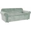 imageHVERSAILTEX Wingback Chair Covers Velvet Plush Wing Chair Slipcover 1 Piece High Stretch Wing Back Chair Slipcovers Sofa Cover Furniture Cover with Elastic Bottom CamelSea Grass