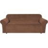imageHVERSAILTEX Wingback Chair Covers Velvet Plush Wing Chair Slipcover 1 Piece High Stretch Wing Back Chair Slipcovers Sofa Cover Furniture Cover with Elastic Bottom CamelCaramel