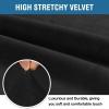 imageHVERSAILTEX Wingback Chair Covers Velvet Plush Wing Chair Slipcover 1 Piece High Stretch Wing Back Chair Slipcovers Sofa Cover Furniture Cover with Elastic Bottom CamelJet Black