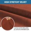imageHVERSAILTEX Wingback Chair Covers Velvet Plush Wing Chair Slipcover 1 Piece High Stretch Wing Back Chair Slipcovers Sofa Cover Furniture Cover with Elastic Bottom CamelRust