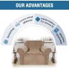 imageHVERSAILTEX Wingback Chair Covers Velvet Plush Wing Chair Slipcover 1 Piece High Stretch Wing Back Chair Slipcovers Sofa Cover Furniture Cover with Elastic Bottom CamelCamel