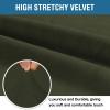 imageHVERSAILTEX Wingback Chair Covers Velvet Plush Wing Chair Slipcover 1 Piece High Stretch Wing Back Chair Slipcovers Sofa Cover Furniture Cover with Elastic Bottom CamelOlive