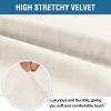 imageHVERSAILTEX Wingback Chair Covers Velvet Plush Wing Chair Slipcover 1 Piece High Stretch Wing Back Chair Slipcovers Sofa Cover Furniture Cover with Elastic Bottom CamelPorcelain