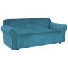 imageHVERSAILTEX Wingback Chair Covers Velvet Plush Wing Chair Slipcover 1 Piece High Stretch Wing Back Chair Slipcovers Sofa Cover Furniture Cover with Elastic Bottom CamelPeacock Blue