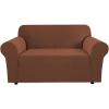 imageHVERSAILTEX Wing Chair Slipcover Chair Covers for Wingback Chairs Wingback Chair Covers Slipcovers 1 Piece Stretch Sofa Cover Furniture Protector Soft Spandex Jacquard Checked Pattern ChocolateCaramel