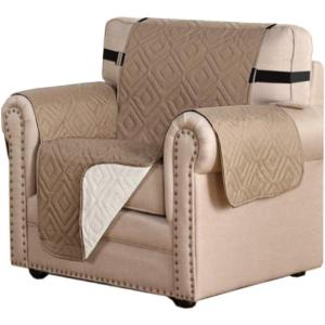 imageHVERSAILTEX Futon Cover Reversible Sofa Slipcover Furniture Protector Water Resistant 2 Inch Wide Elastic Straps Sofa Bed Pets Kids Dog Cat Fit Sitting Width Up to 70quotFuton BlackGreyTaupe BrownBeige