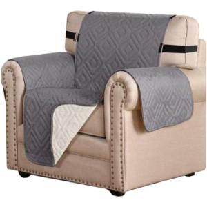 imageHVERSAILTEX Futon Cover Reversible Sofa Slipcover Furniture Protector Water Resistant 2 Inch Wide Elastic Straps Sofa Bed Pets Kids Dog Cat Fit Sitting Width Up to 70quotFuton BlackGreyGrayBeige