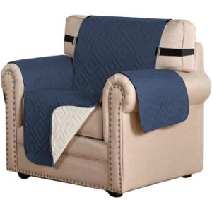 imageHVERSAILTEX Futon Cover Reversible Sofa Slipcover Furniture Protector Water Resistant 2 Inch Wide Elastic Straps Sofa Bed Pets Kids Dog Cat Fit Sitting Width Up to 70quotFuton BlackGreyNavyBeige